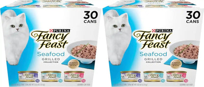 Purina Fancy Feast Grilled Seafood Wet Cat Food, 3 Oz Cans, 24-Pack10