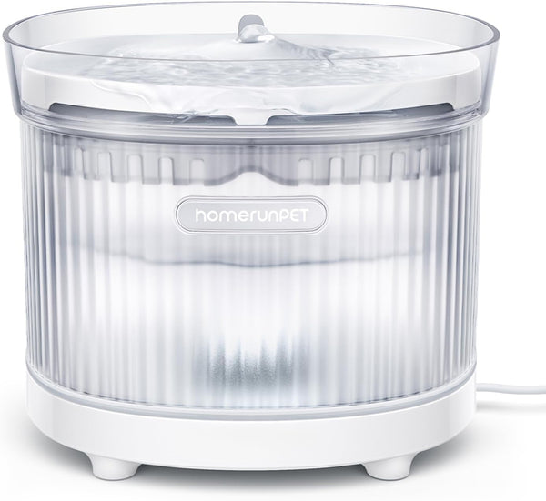 Homerunpet Cat Water Fountain with Wireless Pump, Ultra Quiet Pet Fountain | Bpa-Free, Detachable Design Easy to Clean Pet Water Fountain Indoor, Filter Included, 2L/68Oz9
