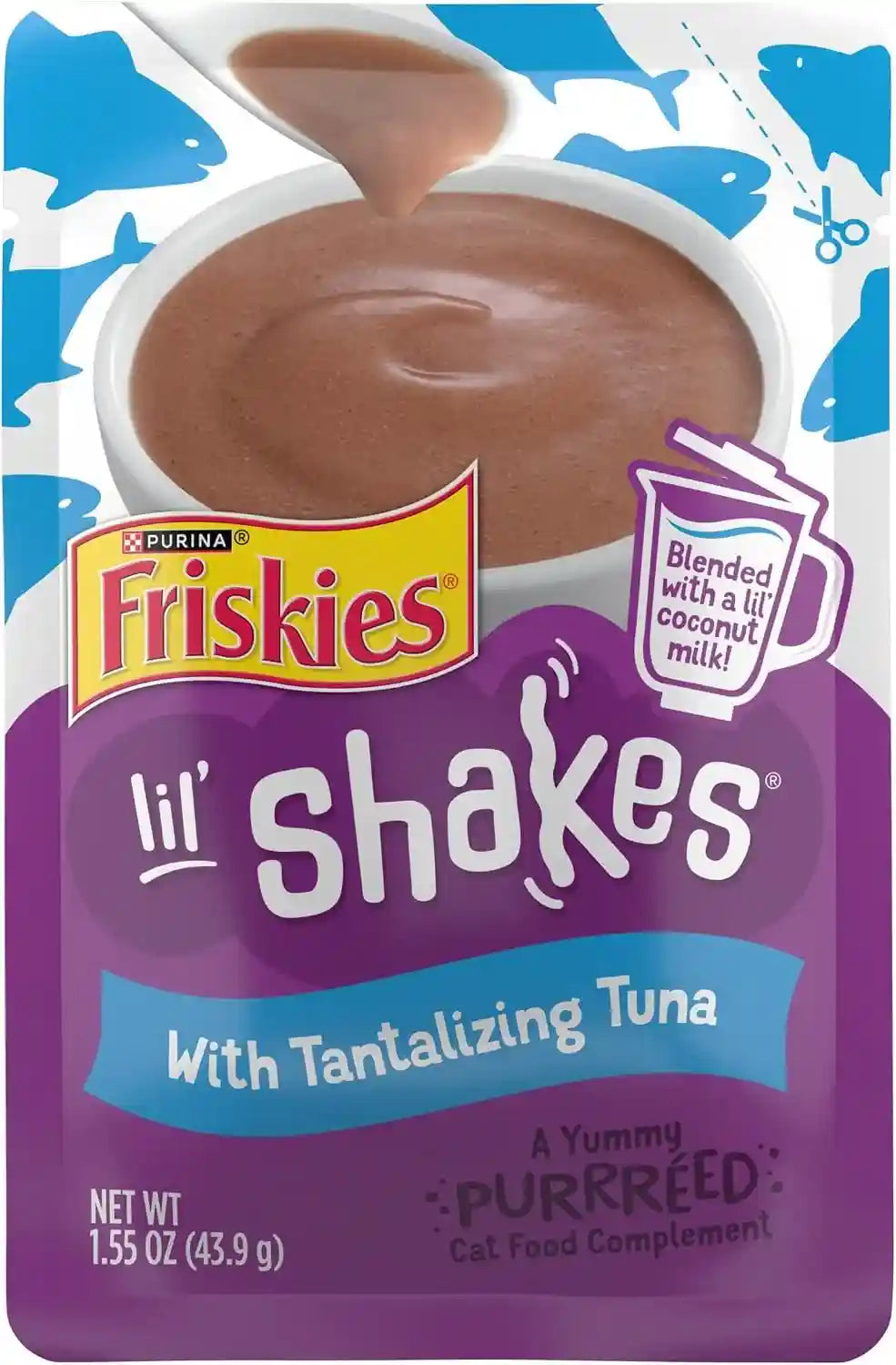 purina-friskies-pureed-cat-food-topper-lil-shakes-with-tantalizing-tuna-lickable-cat-treats-pack-of-16-1-55-oz-pouches