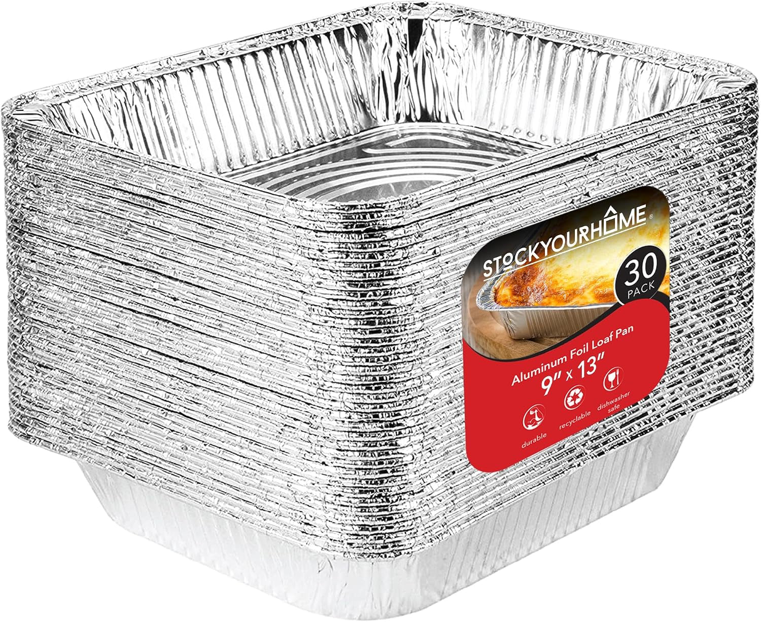aluminum-pans-9x13-disposable-foil-pans-30-pack-half-size-steam-table-deep-trays-tin-foil-pans-great-for-cooking-heating-storing-prepping-food