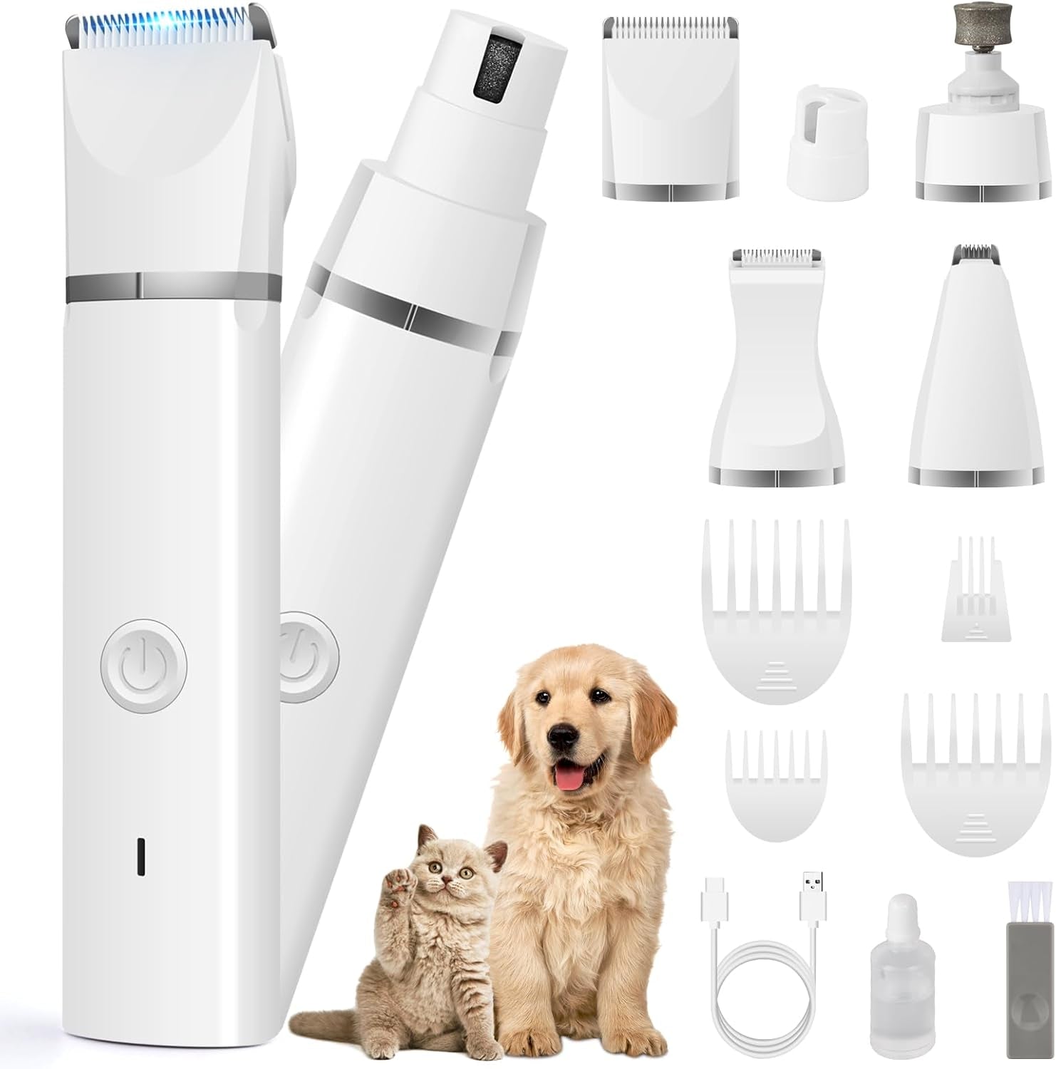 veeconn-dog-clippers-grooming-kit-hair-clipper-low-noise-paw-trimmer-rechargeable-cordless-quiet-nail-grinder-shaver-for-cats-and-other-pets