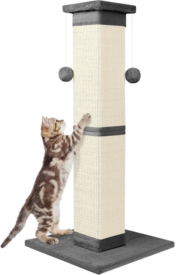 SOCATER Cat Scratching Post 33 Inch Nature Sisal Cat Scratch Post for Indoor Cats, Large Cat Scratcher Protect Your Furniture, for All Breeds12