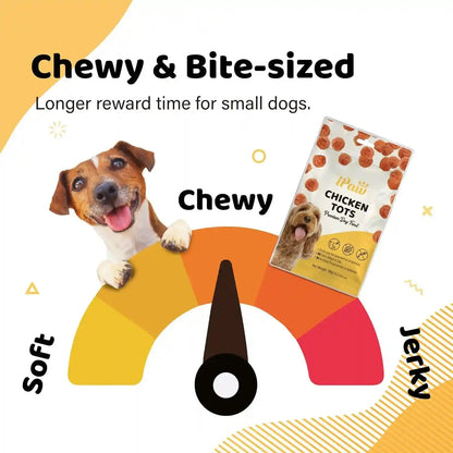 Ipaw Chicken Tots Dog Treat,Sqf-Certified Production Process,Training Treat | Puppy Training, Human Grade, Training Reward, Hypoallergenic, Easy to Digest6