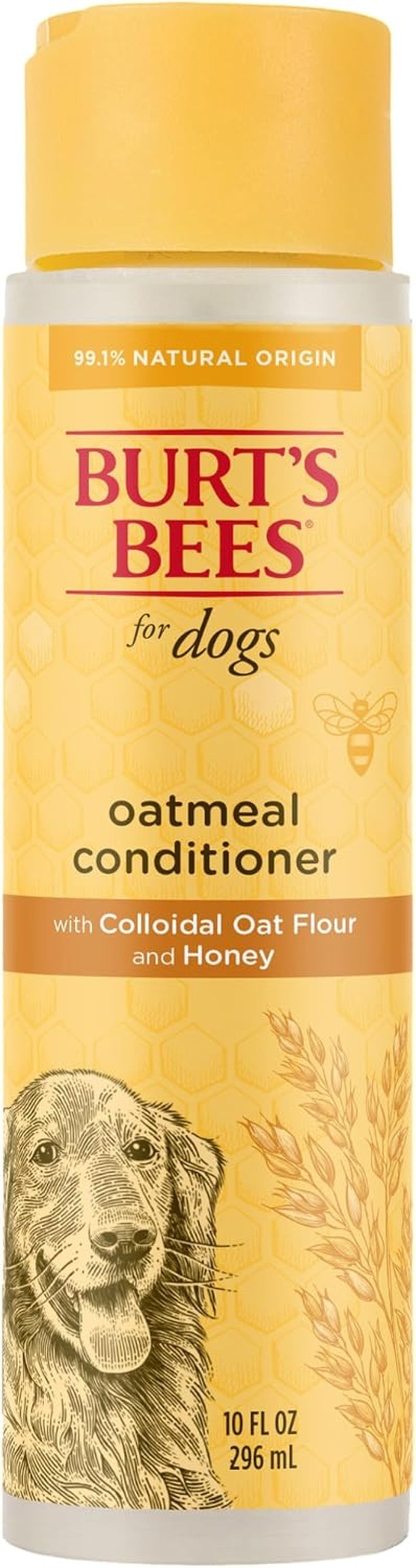 burts-bees-for-pets-oatmeal-dog-conditioner-fragrance-free-10-fl-oz-colloidal-oat-flour-and-honey-moisturize-and-soften-dry-coats-ph-balanced-95-natural-origin