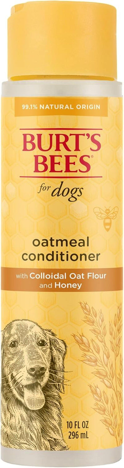 Burts Bees for Pets Oatmeal Dog Conditioner, Fragrance-Free, 10 Fl Oz | Colloidal Oat Flour and Honey Moisturize and Soften Dry Coats; Ph-Balanced, 95% Natural Origin1