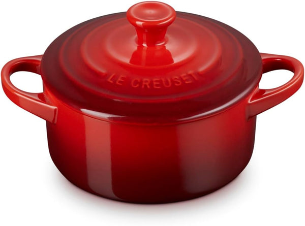 Le Creuset Stoneware Mini round Cocotte, 14 Oz., Cerise1