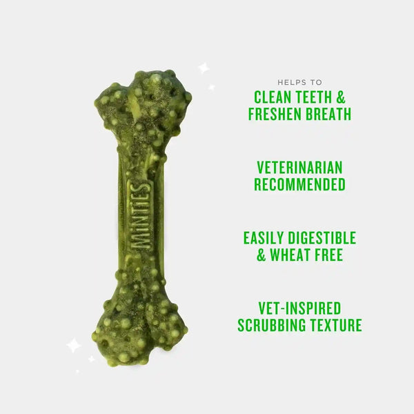 Minties Dog Dental Bone Treats, Tiny/Small Dental Dog Treats, 16 Ounces, Cleans Teeth, Fight Bad Breath, Removes Plaque and Tartar, 40 Count2