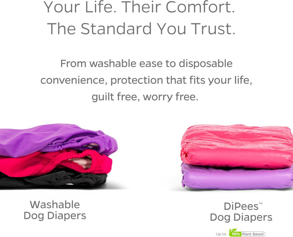 Pet Parents® Washable Dog Diapers (3Pack) + Extendrs® of Durable Doggie Diapers, Premium Dog Diapers Female (Large, Princess)8