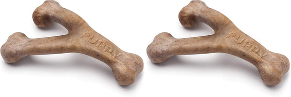 Benebone Puppy 2-Pack Dental Chew/Wishbone Dog Chew Toys, Made in USA, Real Bacon Flavor10