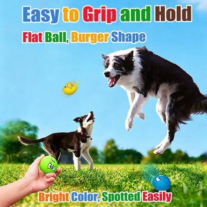 HOLYSTEED Latex Squeaky Dog Toys for Small Dogs, Mini Breed, 2.2" Flat Ball | 2.2"X2.2"X1.3" Flat Squeaky Balls 6Pcs, Soft Small Dog Toys Chewing Squeak Toy, Smile Face Fetch Puppy Pet Toy with Squeaker8