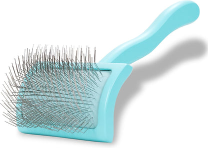 Chris Christensen Big G Dog Slicker Brush for Dogs (Goldendoodles, Labradoodles, Poodles), Groom like a Professional, Fluff Detangle Style, Saves Time Energy, Coral, Large15