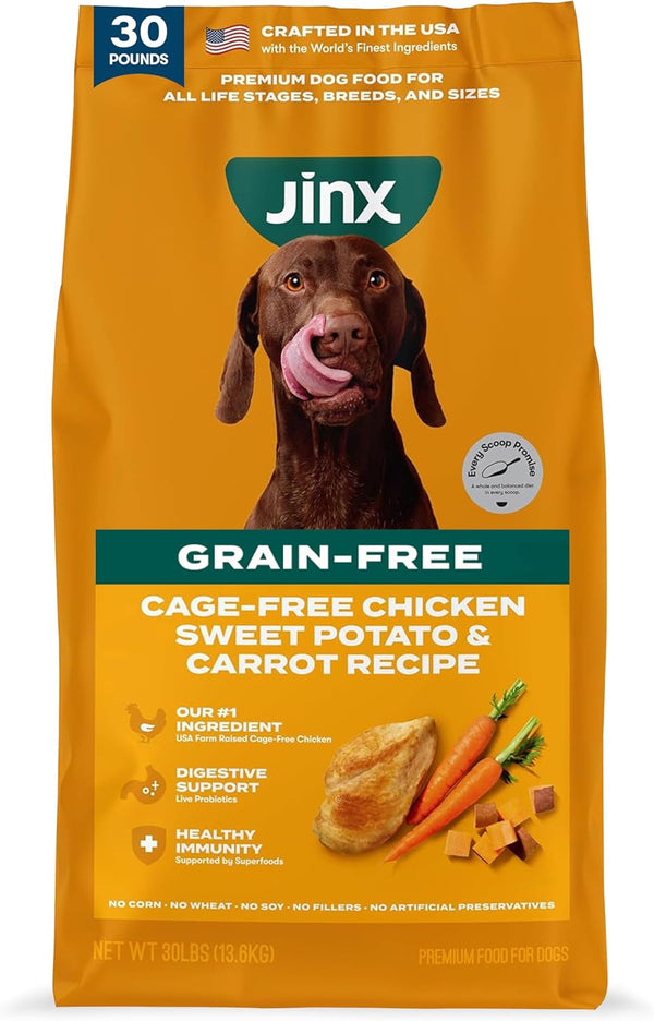 Jinx Grain Free Dry Dog Food - Real Salmon, Sweet Potato & Carrot, 4Lb | Premium Kibble for Digestive Support & Healthy Immunity - No Fillers, All Lifestages (Puppy, Adult & Senior), Breeds & Sizes13