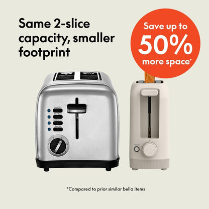 Fits-Anywhere™ 2-Slice Slim Toaster, Long Slot & Extra Wide, Oatmilk2