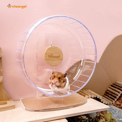 Niteangel Super-Silent Hamster Exercise Wheels: Quiet 10 Inch Running Wheel | Can 10.6-13.4" Adjustable Height - No Bend Back Spinner Running for Dwarf Syrian Hamster Gerbils Mice or Other Small Animal5