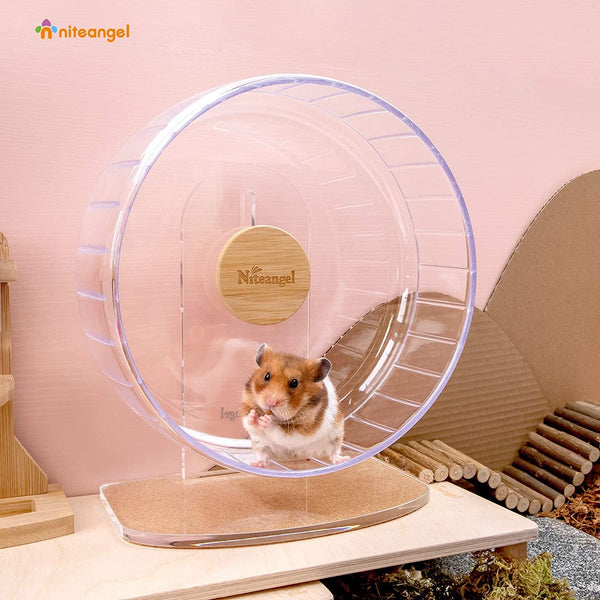 Niteangel Super-Silent Hamster Exercise Wheels: Quiet 10 Inch Running Wheel | Can 10.6-13.4" Adjustable Height - No Bend Back Spinner Running for Dwarf Syrian Hamster Gerbils Mice or Other Small Animal5