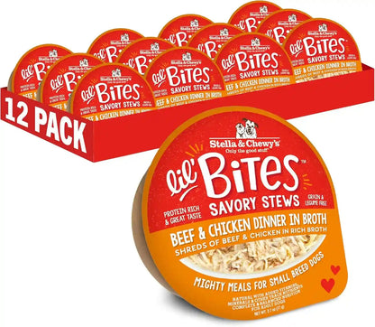 Stella & Chewy'S Lil Bites Savory Stews for Small Breeds Chicken Dinner in Broth, 2.7 Oz. Cups (Pack of 12)18