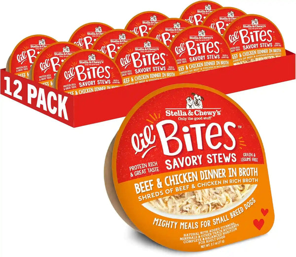 Stella & Chewy'S Lil Bites Savory Stews for Small Breeds Chicken Dinner in Broth, 2.7 Oz. Cups (Pack of 12)18