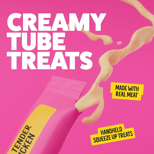 Bonkers Licky Tubes Chicken Flavored Wet Cat Treats, 4 Pieces (Pack of 15)5
