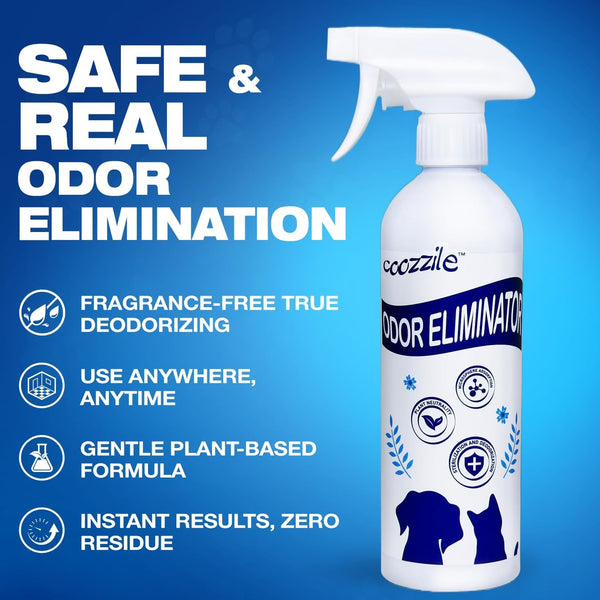 Pet Odor Eliminator Spray for Home, Fragrance Free Dog and Cat Urine Odor Remover for Carpet, Litter Box, Furniture, Pet Bedding and Floors, Colorless, 16.9 Fl Oz2