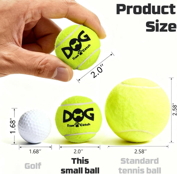 INSUM Small Tennis Balls for Dogs - 2 Inch 20 Pack Squeaky Dog Balls | Built in Squeaker, Durable, SGS Non-Toxic Test, Mini Tennis Balls for Small Breeds, with Mesh Bag7