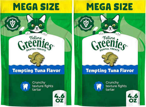 Greenies Feline Natural Dental Cat Treats, Tempting Tuna Flavor, 9.75 Oz | #1 Veterinarian-Recommended, 36% Less Tartar in 28 Days, Cleans to Gumline, Crunchy Texture, Natural Ingredients12