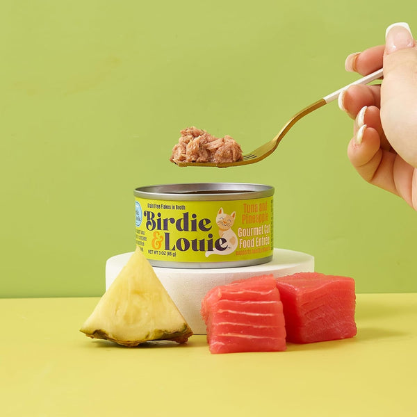 Birdie & Louie Wet Cat Food Variety Pack of Tuna Flavors | 6 Cans of 5 Different Tuna Flavors | All Natural Ingredients, Grain Free | 3 Oz Cans, Bulk Case of 30 Cans8