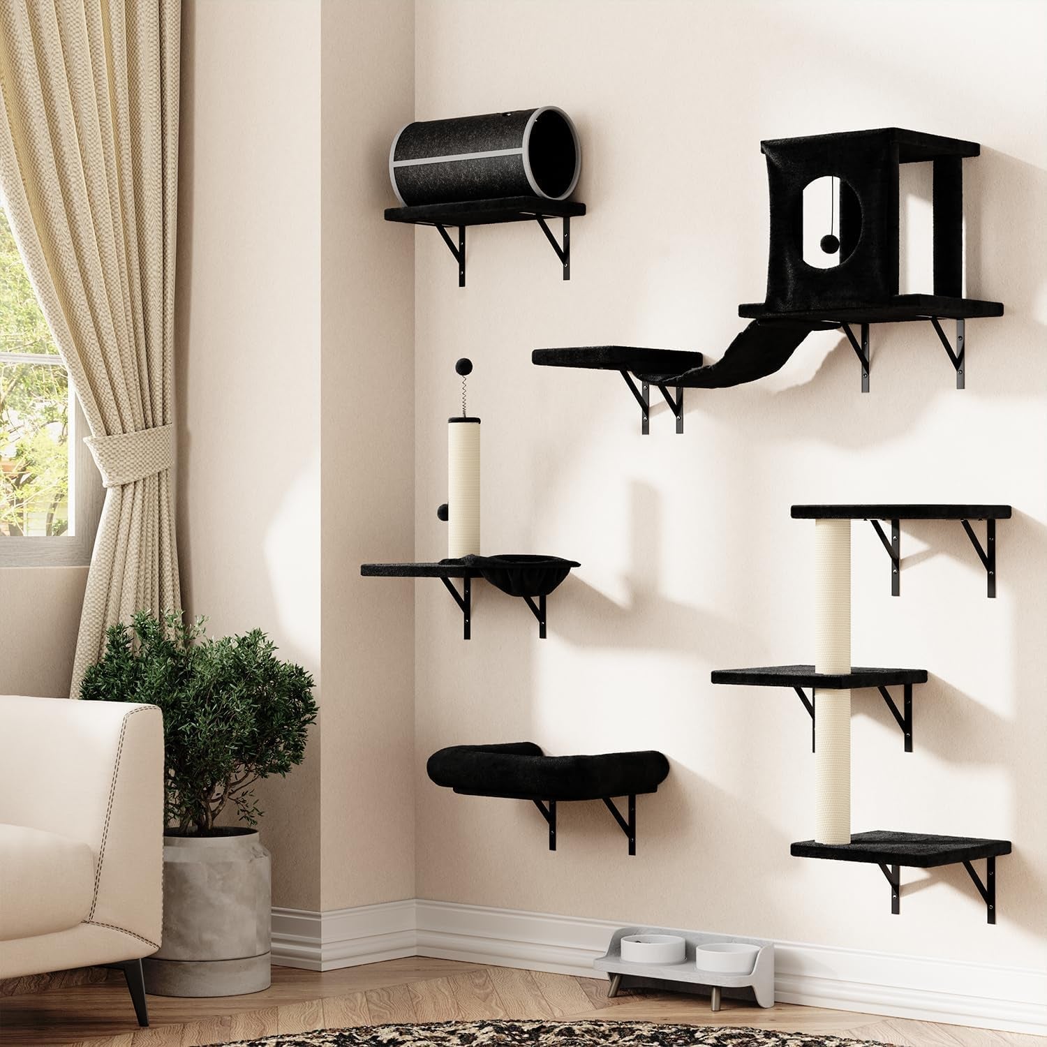 nunu-lab-wall-mounted-cat-furniture-set-6-pcs-climber-set-with-house-bridge-steps-scratcher-board-diy-walls-playground-indoor-cat-shelves-gray