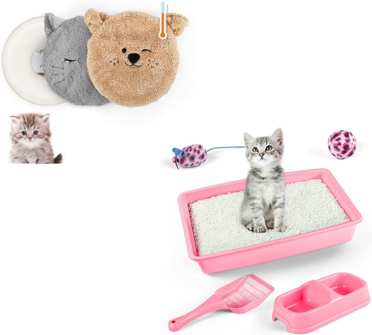 cat-litter-box-set-small-cat-kitten-starter-kit-with-litter-scoop-heated-cat-bed-with-2-cozy-covers