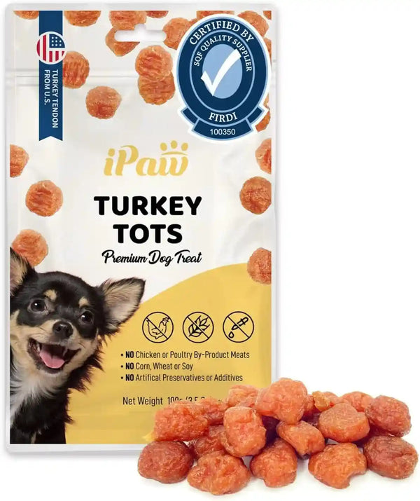 Ipaw Chicken Tots Dog Treat,Sqf-Certified Production Process,Training Treat | Puppy Training, Human Grade, Training Reward, Hypoallergenic, Easy to Digest18