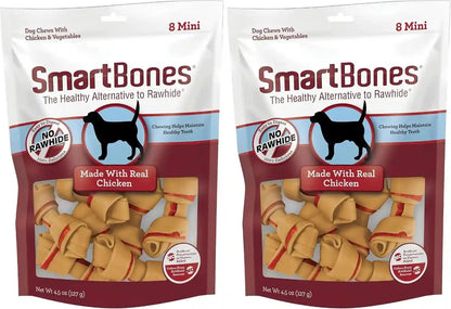 Smartbones Mini Bones with Real Peanut Butter 56 Count, Rawhide-Free Chews for Dogs13