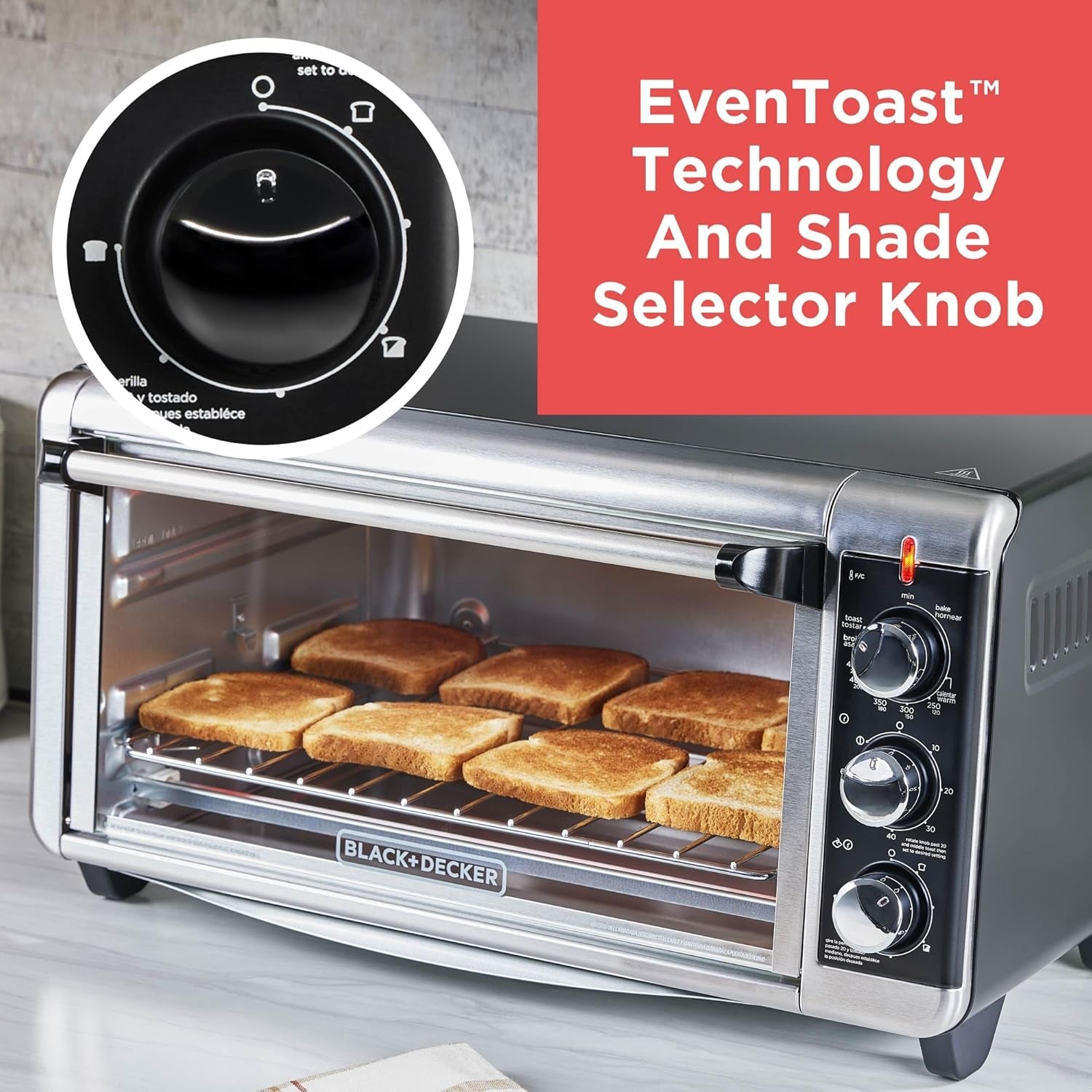 black-decker-to3250xsbd-8-slice-extra-wide-convection-countertop-toaster-oven-includes-bake-pan-broil-rack-toasting-rack-stainless-steel-black