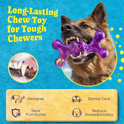 Kseroo 2 Pack Indestructible Dog Toys for Aggressive Chewers 30-120 Lbs | Bacon Flavor Nylon Hard Dog Toys, Tough Dog Toys for Medium & Large Breeds, Durable Dog Chew Toys to Keep Them Busy3