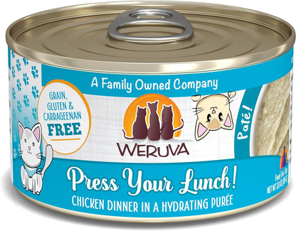 Weruva Wet Cat Food, Press Your Lunch with Chicken Pate, 3Oz Can, Pack of 121