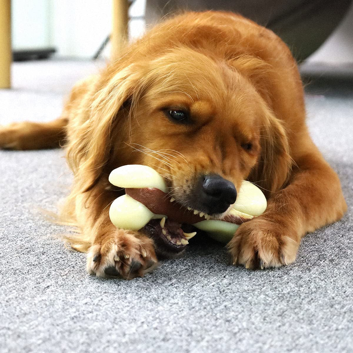 tikaton-indestructible-dog-chew-toys-for-aggressive-chewers-beef-flavor-durable-dog-teething-chew-toys-bones-for-large-medium-small-puppies