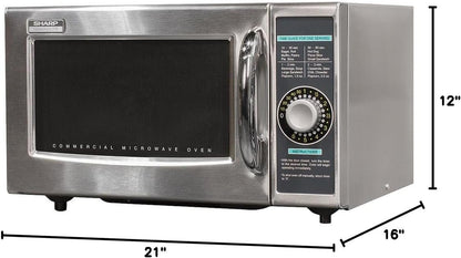 R-21LCFS Medium-Duty Commercial Microwave Oven with Dial Timer, Stainless Steel, 1000-Watts, 120-Volts8