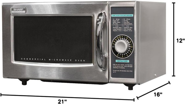 R-21LCFS Medium-Duty Commercial Microwave Oven with Dial Timer, Stainless Steel, 1000-Watts, 120-Volts8