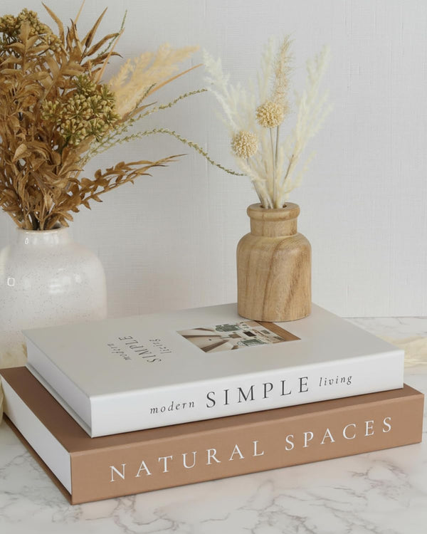Beautiful Decorative Books Set of 2 Boxes for Coffee Table & Mantel Decor | Aesthetic Modern Home Decoration for Your Bookshelf or Mantel Shelf, Fake/Faux Books Double as Photo Storage or Keepsake Box8