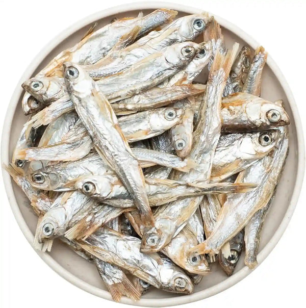 Minnows Dog Treats, Single Ingredient Dried Minnows for Dogs & Cats, Air Dried, Grain-Free, High-Protein, 100% Natural Premium Cat & Dog Treats 4.5 Oz2