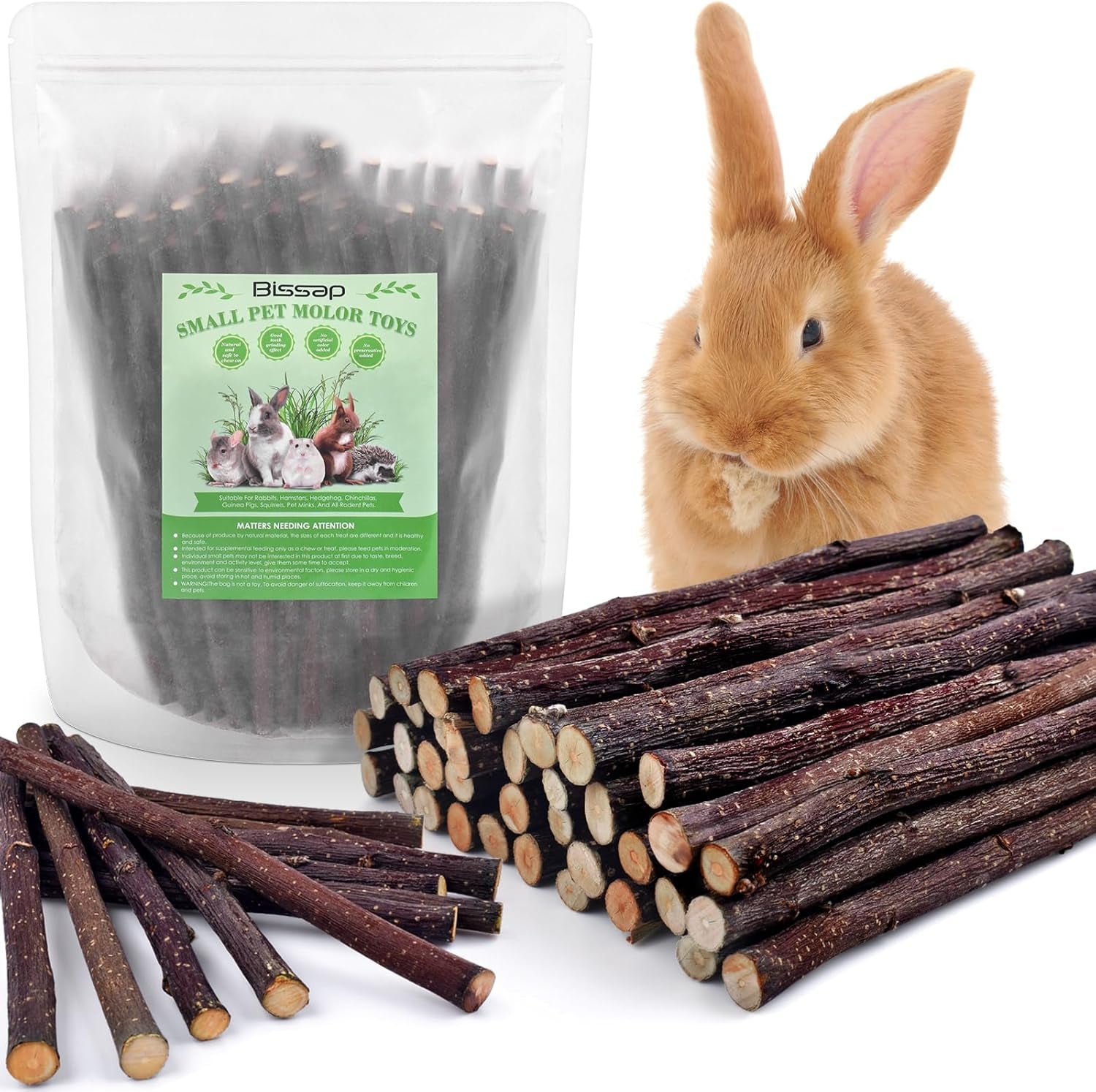 bissap-apple-sticks-for-rabbits-natural-bunny-chew-toys-and-treats-for-chinchilla-guinea-pig-hamster-gerbil-small-animals-pet-apple-wood-stick-toys-teeth-grinding-230g-8-1oz