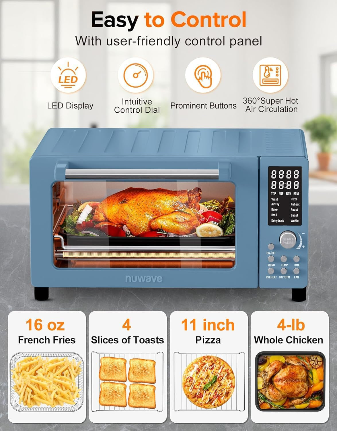 bravo-pro-smart-air-fryer-toaster-oven-countertop-combo-10-in-1-cooking-functions-1800w-50-450-f-21-qt-pfas-free-upgraded-super-convection-cozy-blue