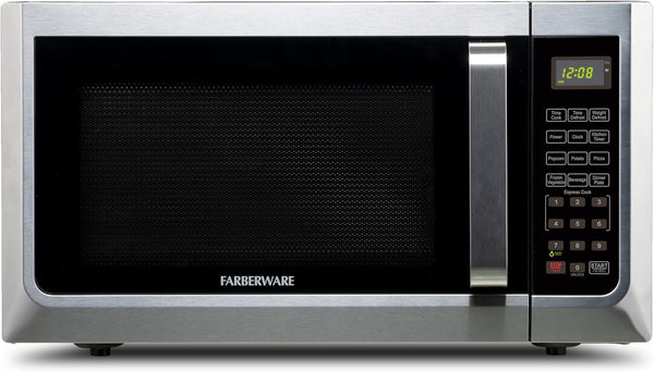 1.3 Cu. Ft. Countertop Microwave Oven – 1100 Watts Power, Auto Cook Settings, Defrost, Easy Clean and Child Safety Lock - Stainless1
