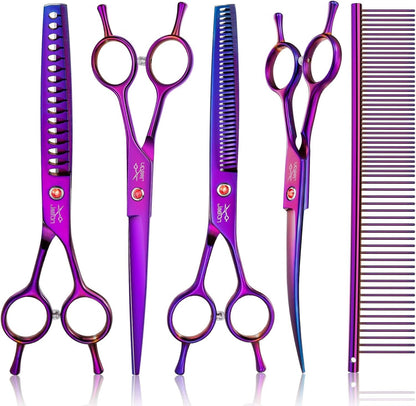 JASON Grooming Scissors for Dogs - Sharp Thinning Dog Shear with Muffler Pad, Stainless Steel Dog Grooming Shears Professional Texture Scissors for Pets Christmas Gift6