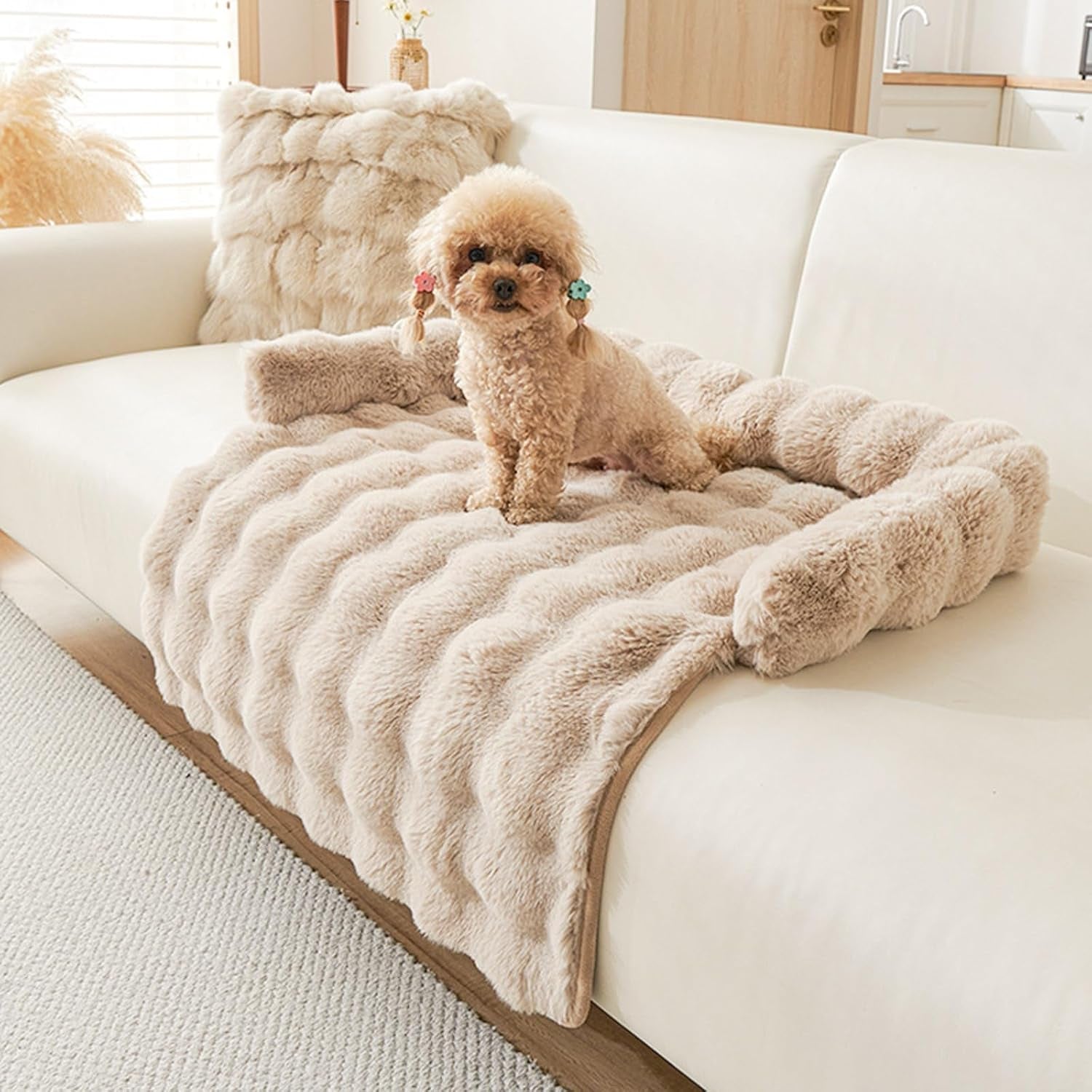 calming-dog-bed-for-couch-29-5-x-29-5-inch-non-slip-rabbit-velvet-dog-sofa-mat-for-furniture-protector-perfect-for-small-medium-dogs-and-cats-khaki-medium