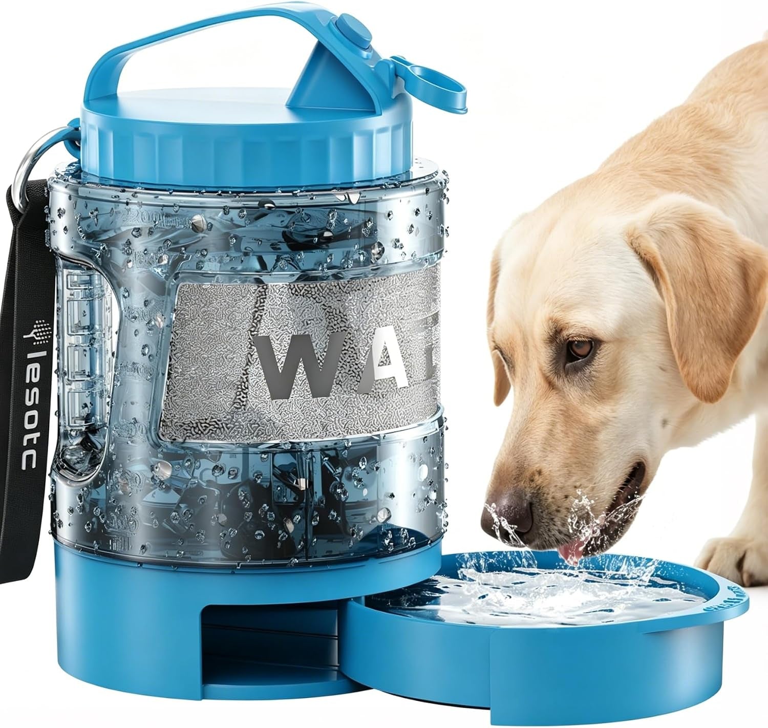 lesotc-portable-dog-water-bowl-dispenser-77oz-travel-water-bottle-with-pop-out-drinking-bowl-no-spill-design-for-camping-hiking-car-rides-keep-your-dog-hydrated-anywhere-black