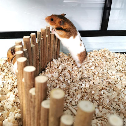 Flexible Hamster Wooden Bridge, 11.8In Fence for Cage Accessories | Rat Wood Sticks Ladder for Platforms Decor Stuff Hides6