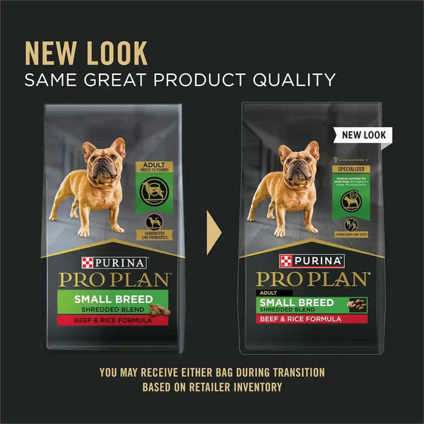 Purina Pro Plan Small Breed Dry Dog Food, Shredded Blend Beef and Rice Formula with Guaranteed Live Probiotics - 6 Lb. Bag2