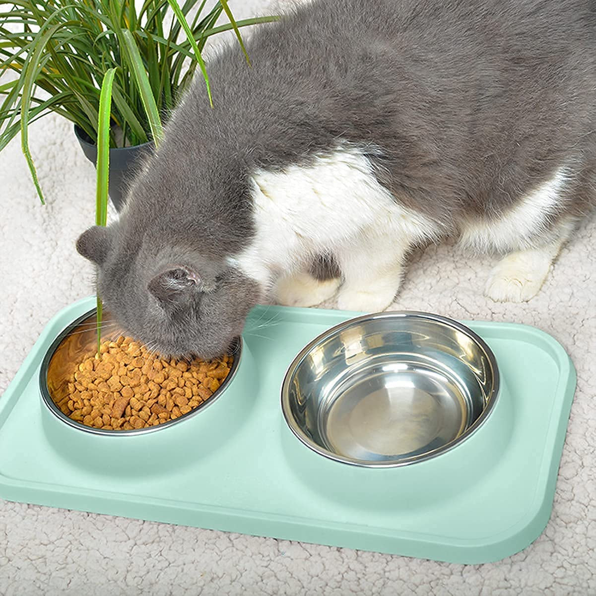 l-d-dog-cat-food-bowls-cat-bowls-non-skid-and-non-spill-silicone-pads-with-pp-stand-removable-stainless-steel-food-and-water-dishes-for-cats-small-size-dogs