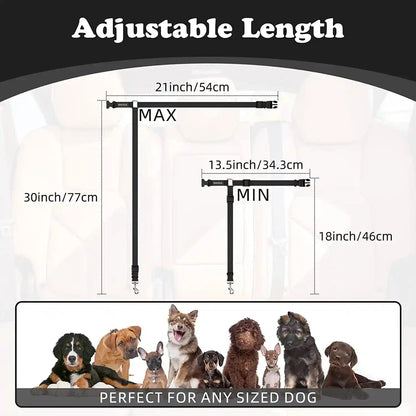 Adjustable Pet Seat Belt Restraint for Dogs and Cats - Vehicle Headrest Safety Harness (1 Pack)4