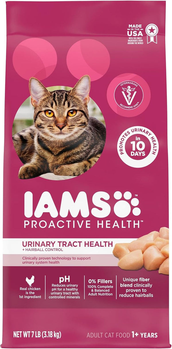 IAMS Proactive Health Urinary Tract Health Dry Cat Food, Chicken, 22 Lb | Veterinarian-Recommended, Real Chicken #1 Ingredient, Reduces Urinary Ph, Antioxidants, Antioxidants for Immune Support12