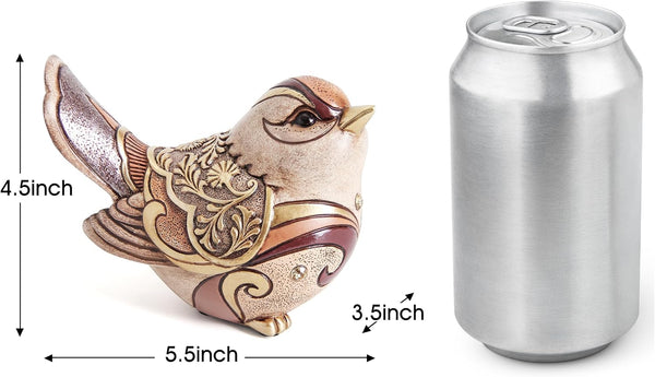 Bird Figurines for Home Decor,Bird Statue Sculpture for Shelf Decor Accents,Boho Bird Decorations for Table Office Living Room Bedroom,Retro Animal Statues Decorative Bird Gifts for Bird Lovers Women2